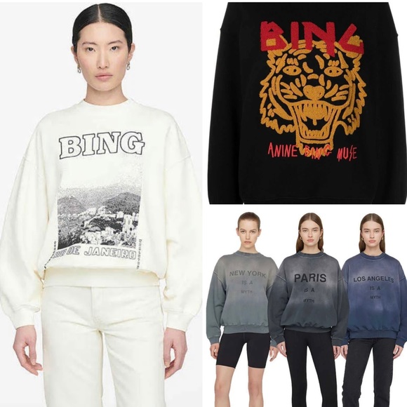 BUYERS BEWARE Anine Bing Tees, Hoodies, Sweatshirts, Shorts, Sweatpants FAKES - Picture 3 of 13